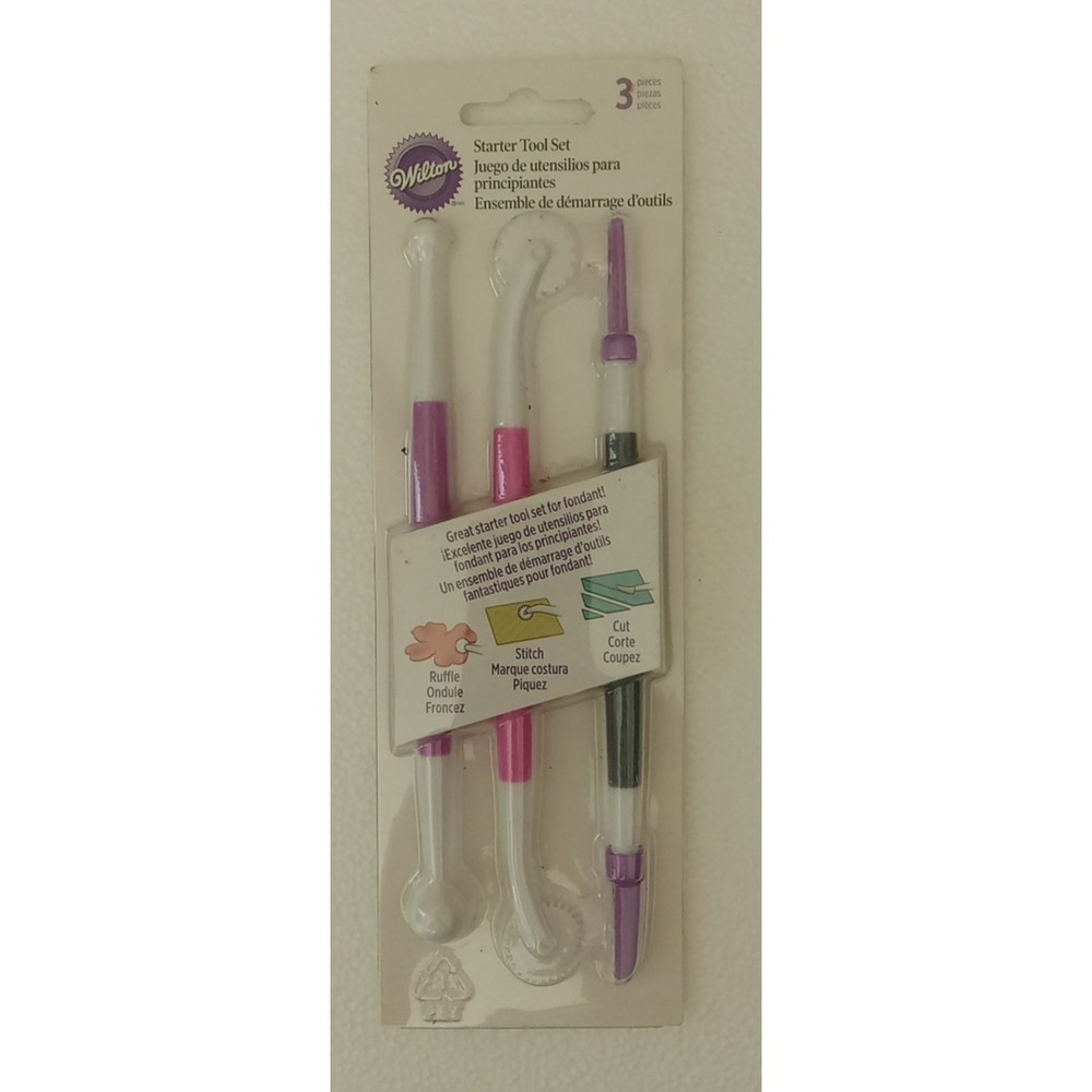 Wilton 3 pc Starter Tool Set Fondant Cake Decorating Tool New